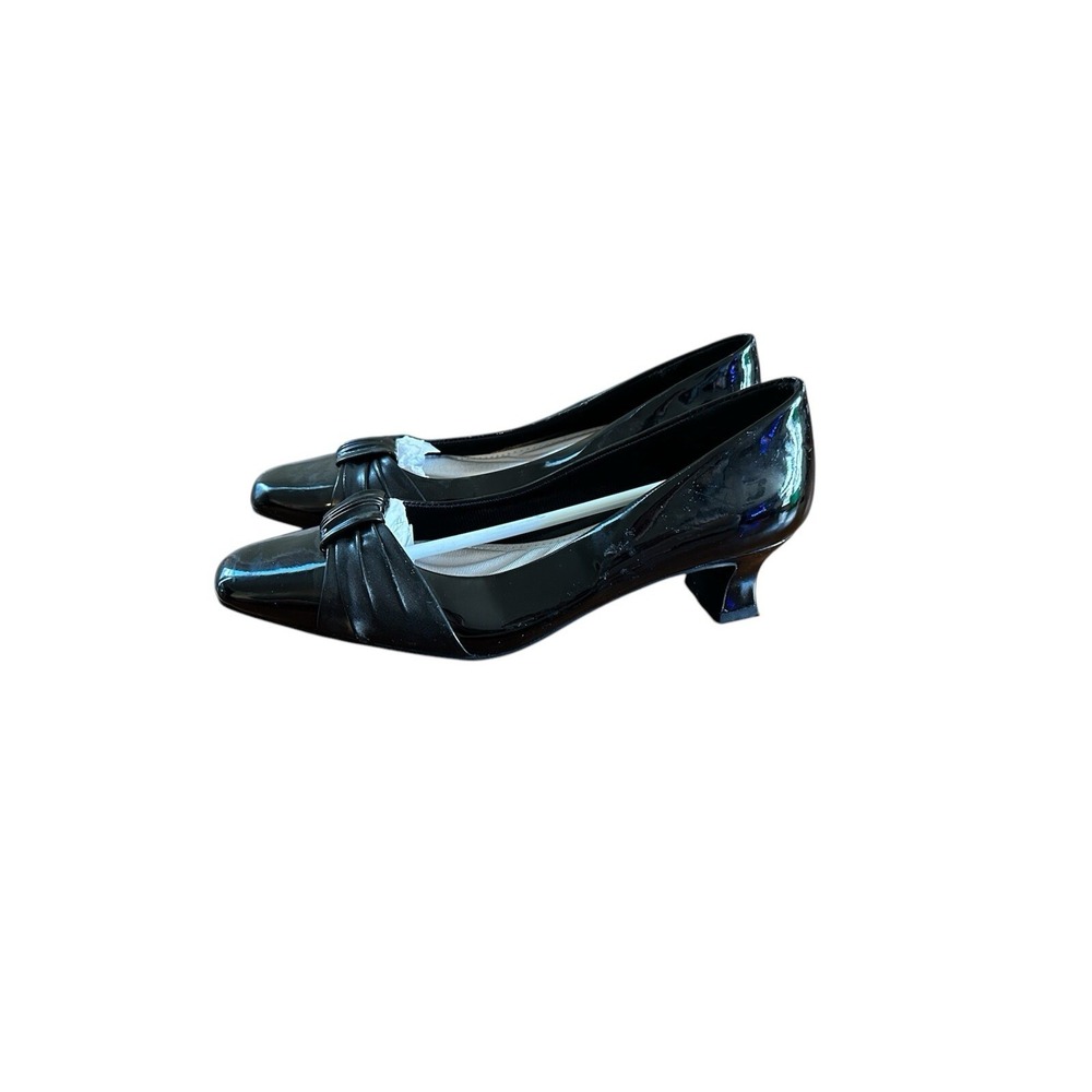 Easy Street Women's 5.5 M Dress Pump Patent Faux LeatheBlack Workwear NEW Office